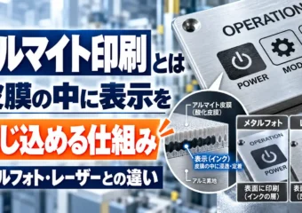 アルマイト印刷とは｜皮膜の中に表示を閉じ込める仕組みと、メタルフォト・レーザーとの違い
