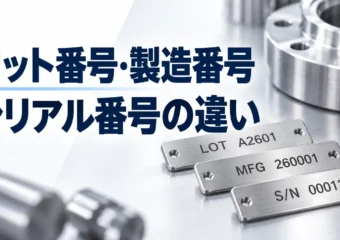 ロット番号・製造番号・シリアル番号の違い｜使い分けと銘板・部品への表示方法
